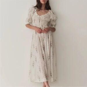 Doen ischia dress in painted bouquet NWT